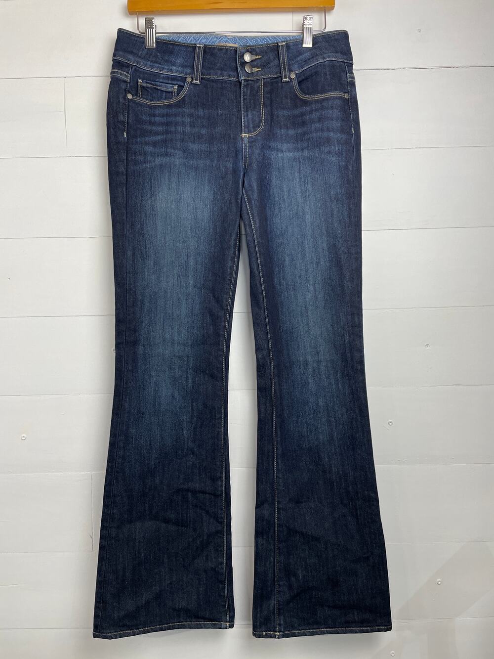 PAIGE Hidden Hills Bootcut Jeans Size 29 Dark Wash Blue Denim Made in USA